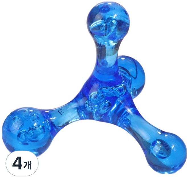비엠디자인 시원한 4볼 괄사 안마기, 블루, 4개