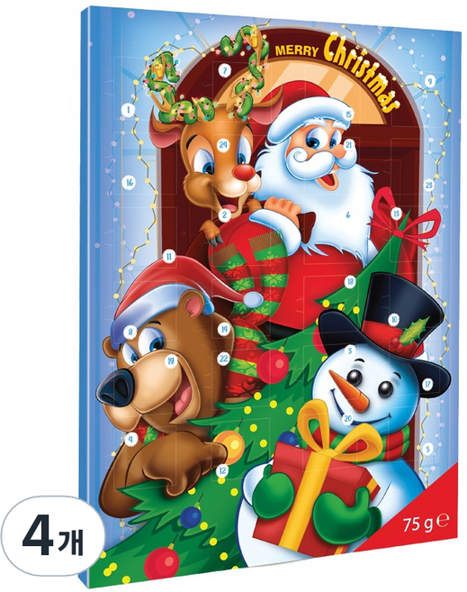 바론초콜릿 어드밴트 캘린더 눈사람, 4개, 75g