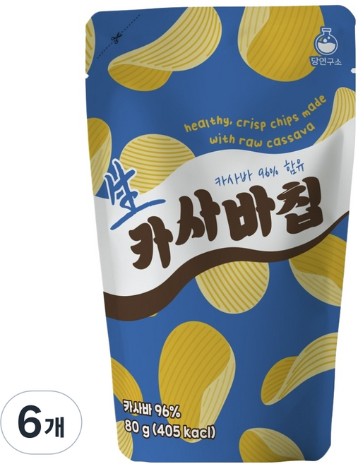 당연구소 생카사바칩 인도네시아 과자, 6개, 80g