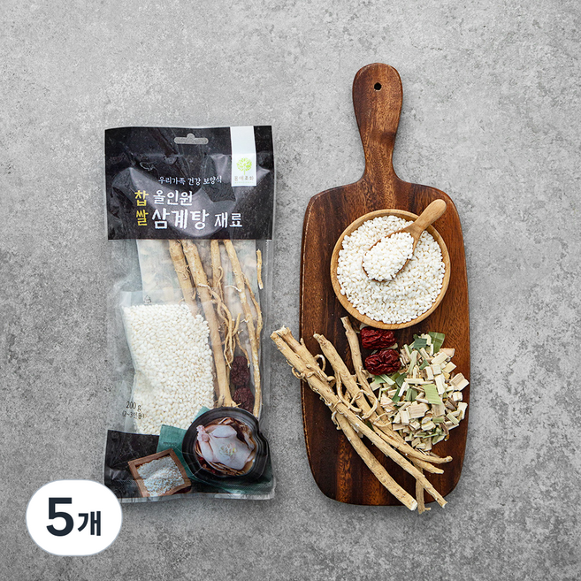 몸애조화 올인원 찹쌀삼계탕재료, 200g, 5개