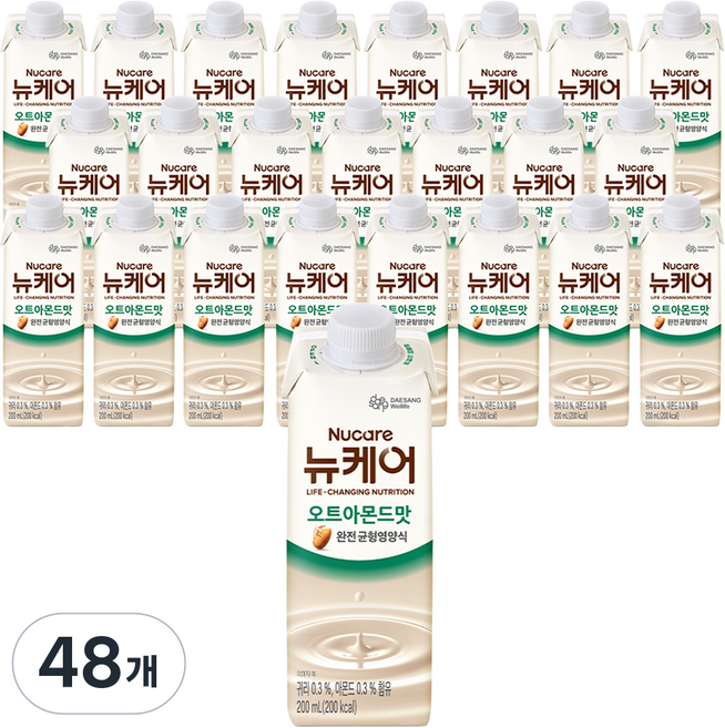 뉴케어 완전 균형영양식 오트아몬드맛, 200ml, 48개