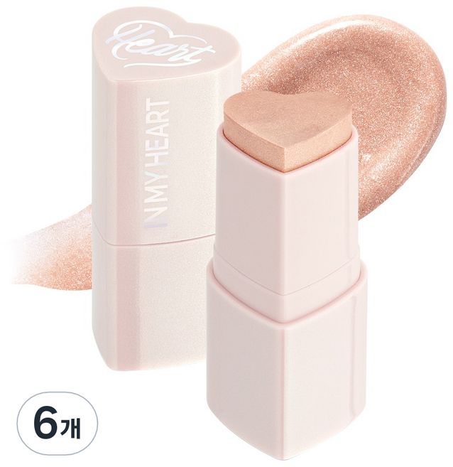 터치인솔 프리티필터 인마이하트 스틱 하이라이터 6g, 6개, 문라이트빔