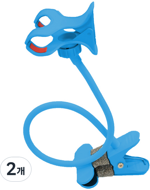 편스토어 집게형 스마트폰 자바라 거치대 97mm, 블루, 2개