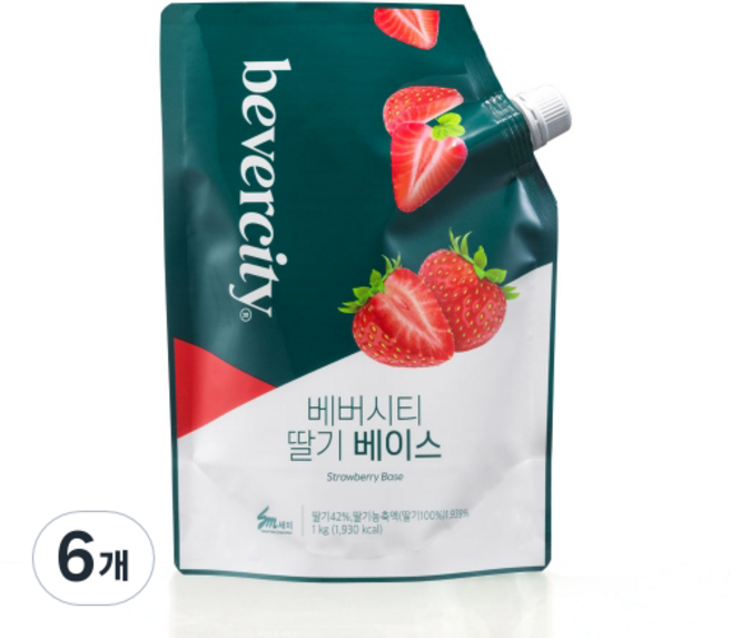 베버시티 딸기 베이스 1000g, 1kg, 6개