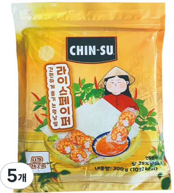 CHIN-SU 方形米紙, 5個, 300g