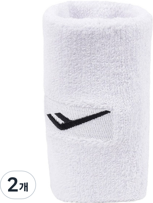 프로스펙스 테리 롱 손목 밴드, 화이트, 2개