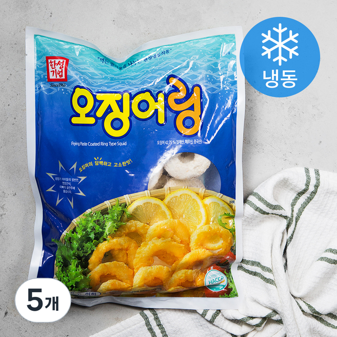 한성기업 오징어링 (냉동), 1kg, 5개