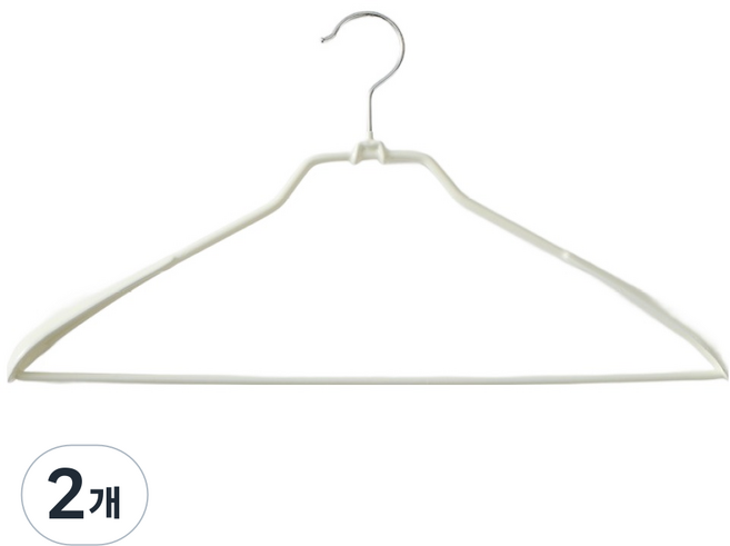 HANSSEM Line 防滑外套用衣架 10入, 白色, 2個