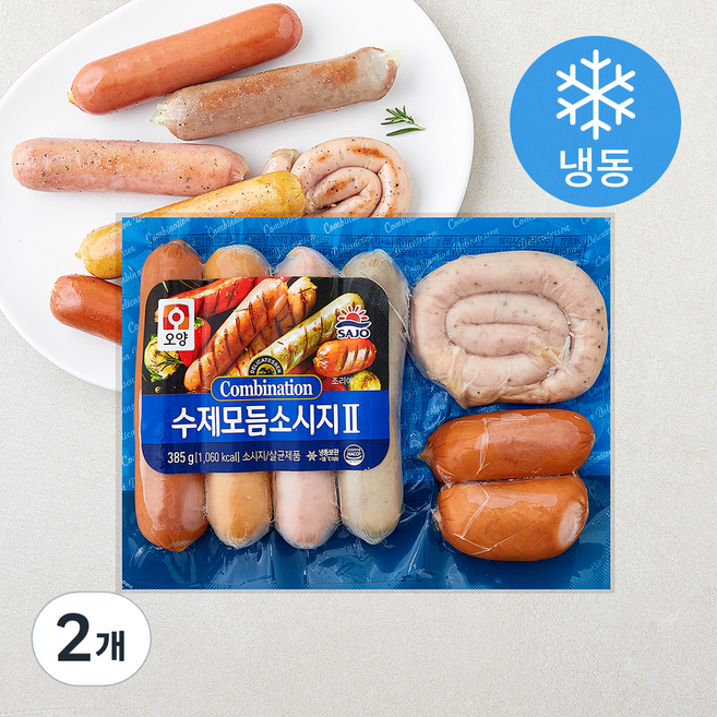 사조오양 수제모듬소시지2 (냉동), 385g, 2개