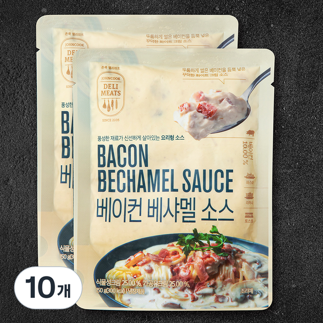 존쿡델리미트 베이컨 베샤멜 소스, 150g, 10개