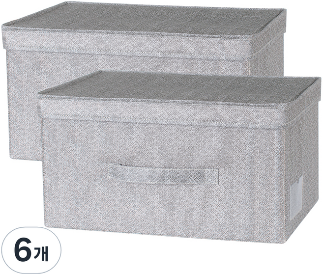 코멧 홈 서랍형 수납박스, 그레이, 6개