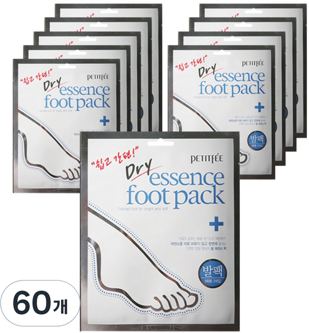 쁘띠페 드라이에센스 풋 팩, 2개입, 60개
