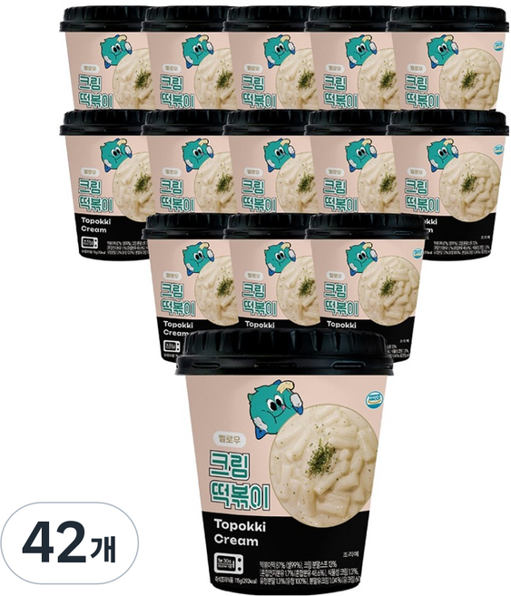 농가식품 멜로우빈 민티 크림 떡볶이, 115g, 42개