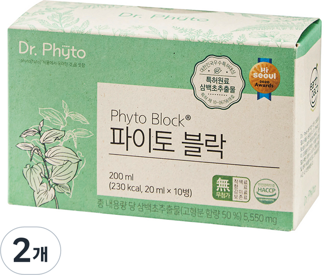 닥터파이토 파이토블락, 200ml, 2개