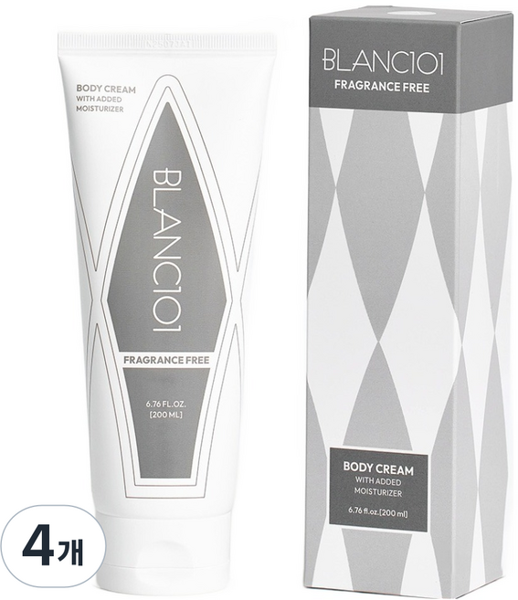 BLANC101 身體乳霜 無香, 4個, 200ml