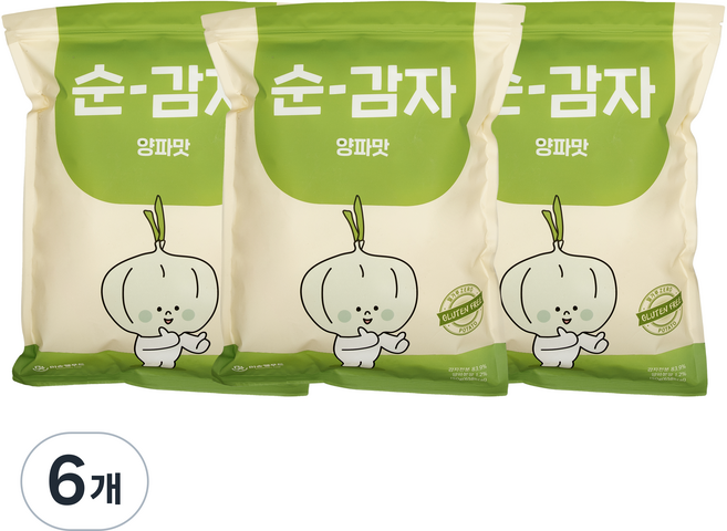 순 감자 양파맛, 150g, 6개