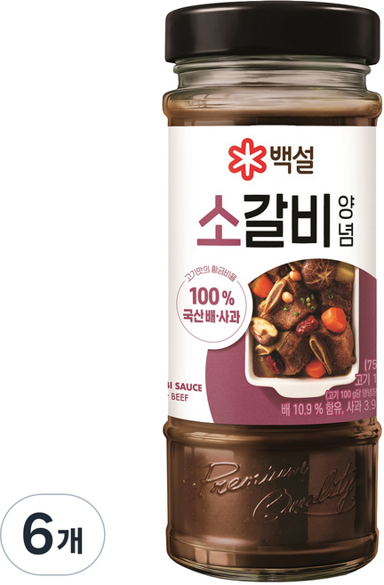 백설 소갈비양념, 500g, 6개