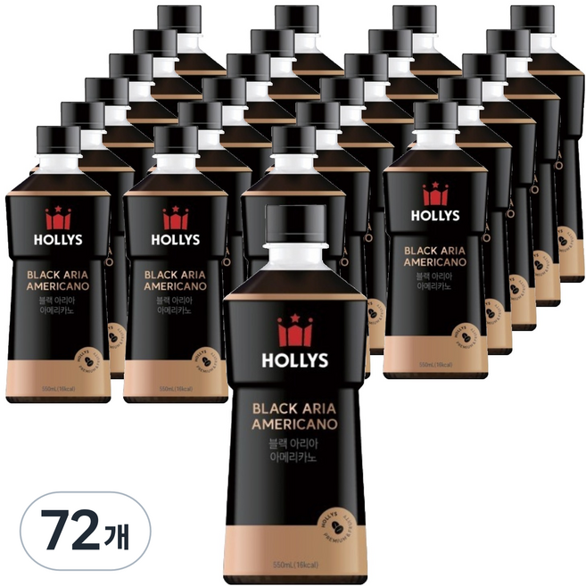 할리스 블랙 아리아 아메리카노, 550ml, 72개