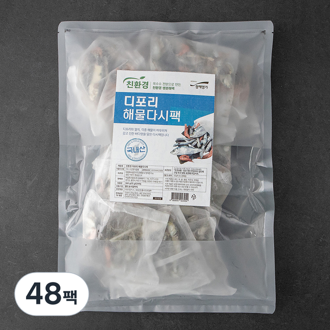 청해명가 친환경 디포리 해물다시팩, 15g, 24개입, 2개