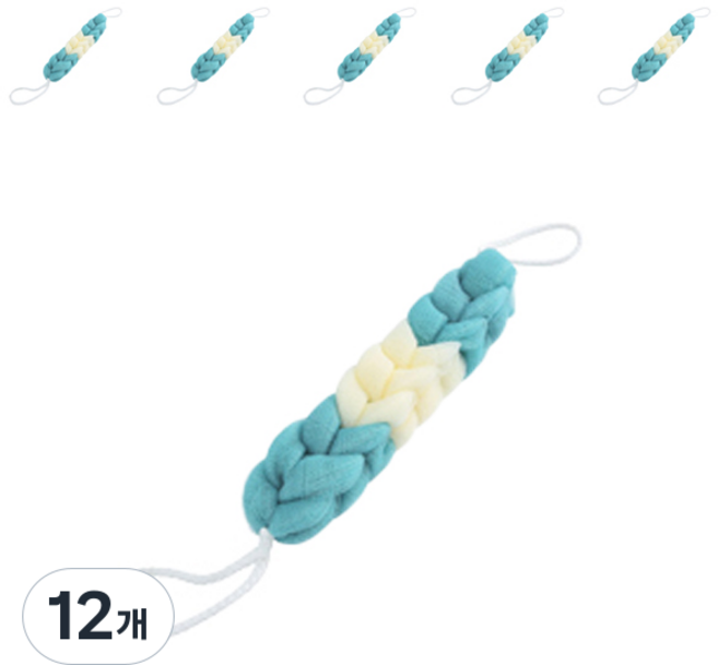 블럭마트 욕실 롱 샤워타올, 블루, 1개입, 12개