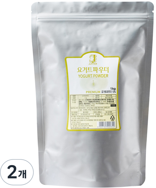 Jupiter 頂級優格粉, 1kg, 2個, 1개입