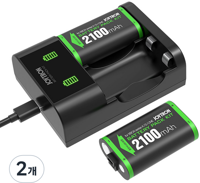 조이트론 무선 컨트롤러 충전 듀얼 2100mAh XSX XBOX 배터리 팩 키트, JTXS-201, 2개