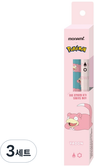 monAmi 153 寶可夢筆 3入組 0.5mm, 呆呆獸, 3套