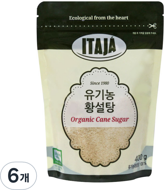 이타자 유기농 황설탕, 400g, 6개