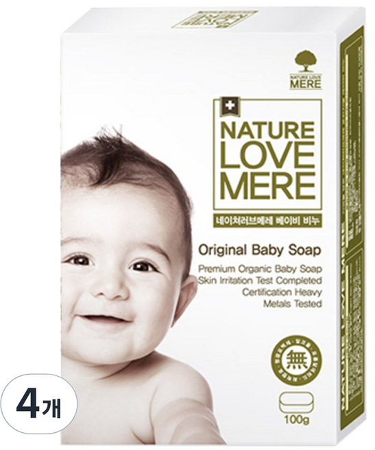 네이쳐러브메레 오리지널 베이비 비누, 100g, 4개