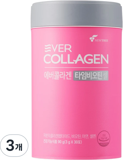 에버콜라겐 타임비오틴 셀, 90g, 3개 - 쿠팡