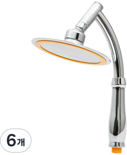 제이스홈 고압절수 빅사이즈 샤워기 헤드 JSH011, 6개, 실버