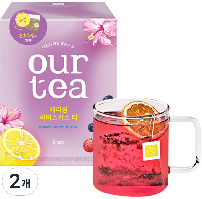 아워티 쟈뎅 베리썸 히비스커스 티, 14.8g, 8개입, 2개
