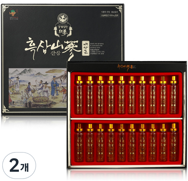 강개상인 흑삼산삼배양근 20p, 400ml, 2개