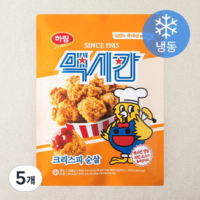 맥시칸 크리스피 순살 (냉동), 350g, 5개 - 쿠팡
