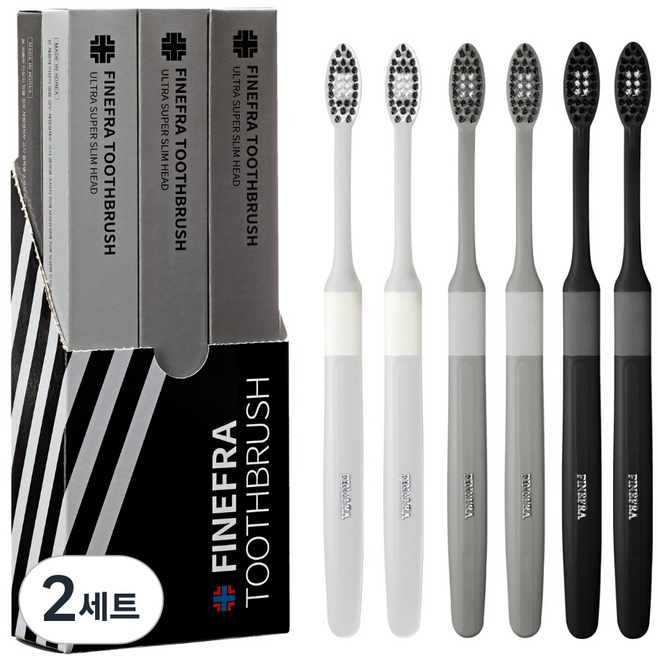 파인프라 슈퍼슬림헤드 미세모 칫솔 3종 x 2p, 2세트