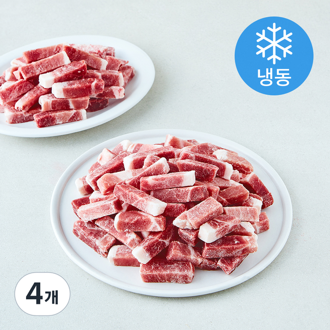 스페인산 앞다리살 찌개 볶음용 1.5 x 1.5 x 4.5 cm (냉동), 4개, 5kg