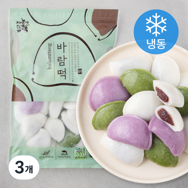 자농의뜨락 바람떡 (냉동), 1kg, 1개입, 3개