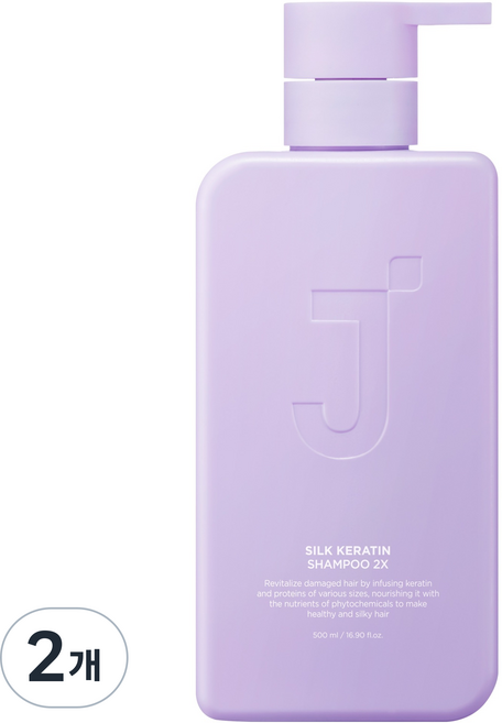 제이숲 실크 케라틴 샴푸 2X, 500ml, 2개