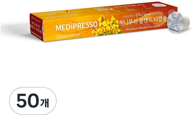 메디프레소 허니부쉬 블렌드 티 캡슐, 2.5g, 10개입, 5개