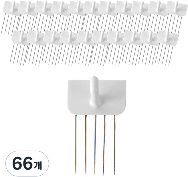 ㈜레몬아트 못대신 꼭꼬핀 U자형, 화이트, 66개