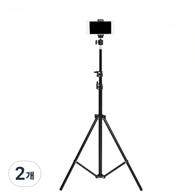 잇클릭 촬영용 삼각대 스탠드 조명 카메라 거치대 1.6m, 2개