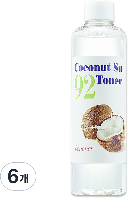 베니넷 코코넛수 92 토너, 6개, 300ml