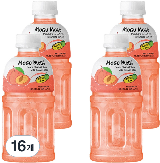 모구모구 복숭아맛, 320ml, 16개