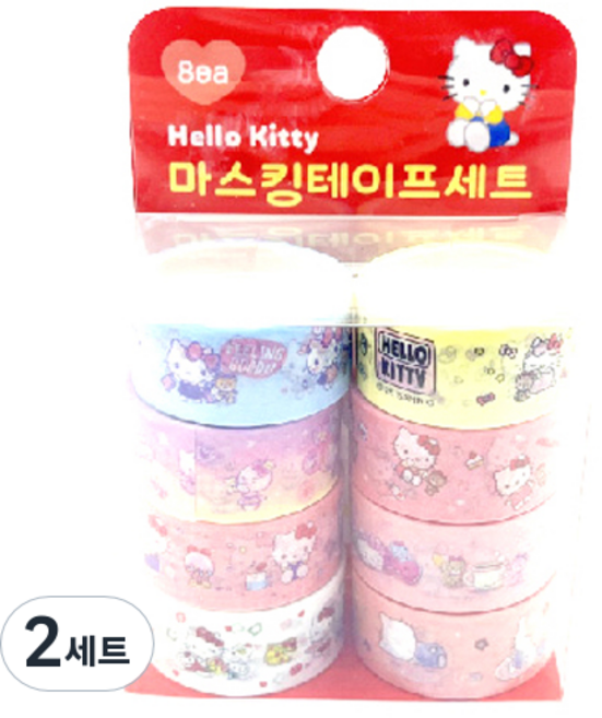 핑크망고 산리오 마스킹 테이프 세트, 2세트, 헬로키티