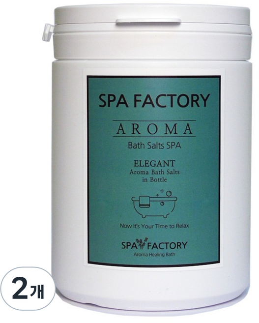 SPA FACTORY Elegant 喜馬拉雅白色芳香浴鹽 玫瑰, 1kg, 2個