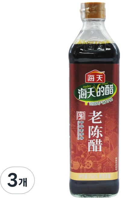 해천 발효 라오천추 흑식초, 3개, 450ml
