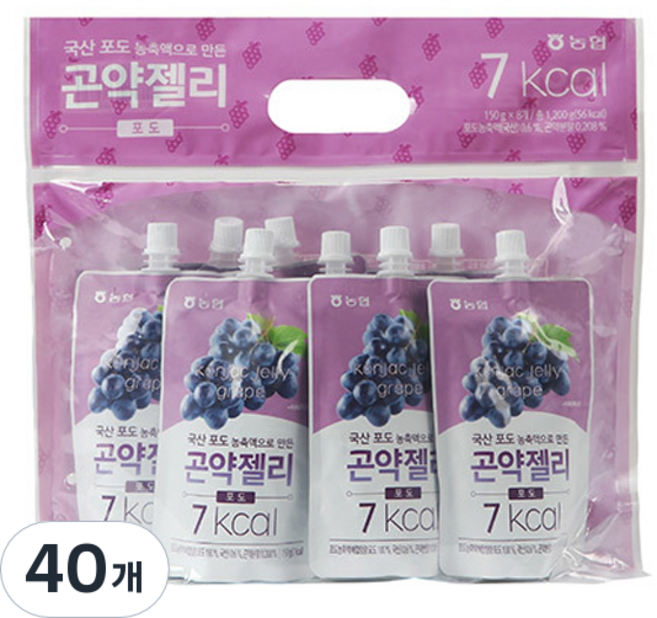 농협 곤약젤리 포도, 150g, 40개