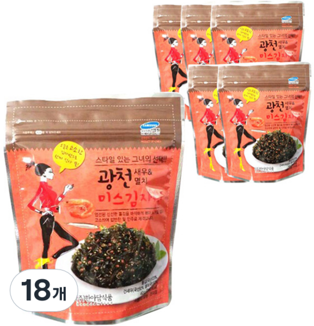 미스김자반 광천 새우 멸치, 40g, 18개