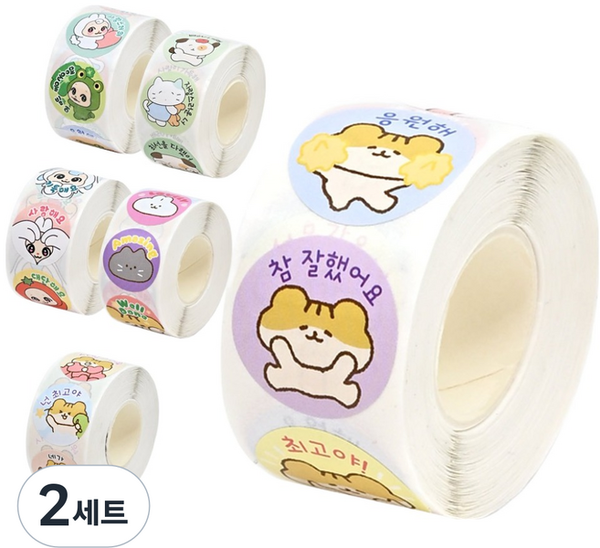 POPO FANCY 生活習慣激勵獎勵捲筒貼紙6件組, 混合顏色, 2套