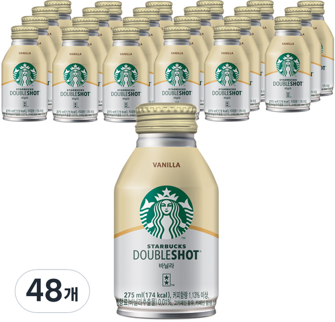 스타벅스 더블샷 바닐라 커피, 275ml, 48개